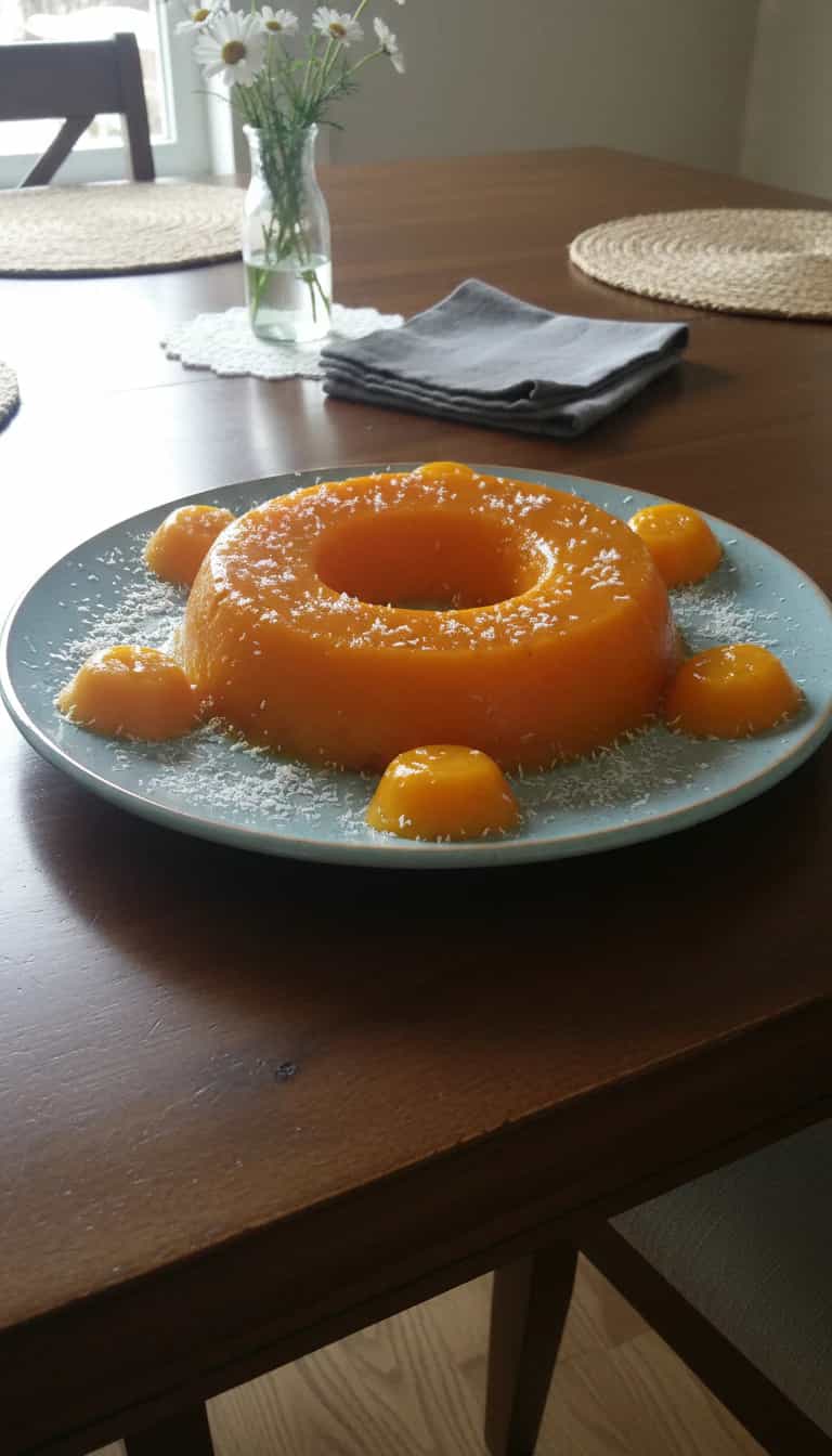 Foto deliciosa de Quindão Cremoso de Coco pronta para servir - Pudins & Cremes