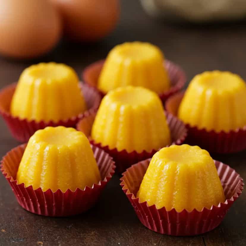 Foto deliciosa de Quindim Cremoso de Mandioca pronta para servir - Pudins & Cremes