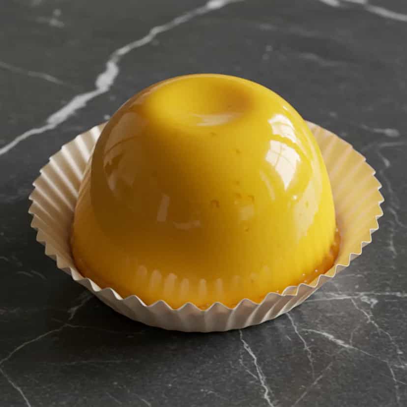 Foto deliciosa de Quindim Cremoso pronta para servir - Pudins & Cremes