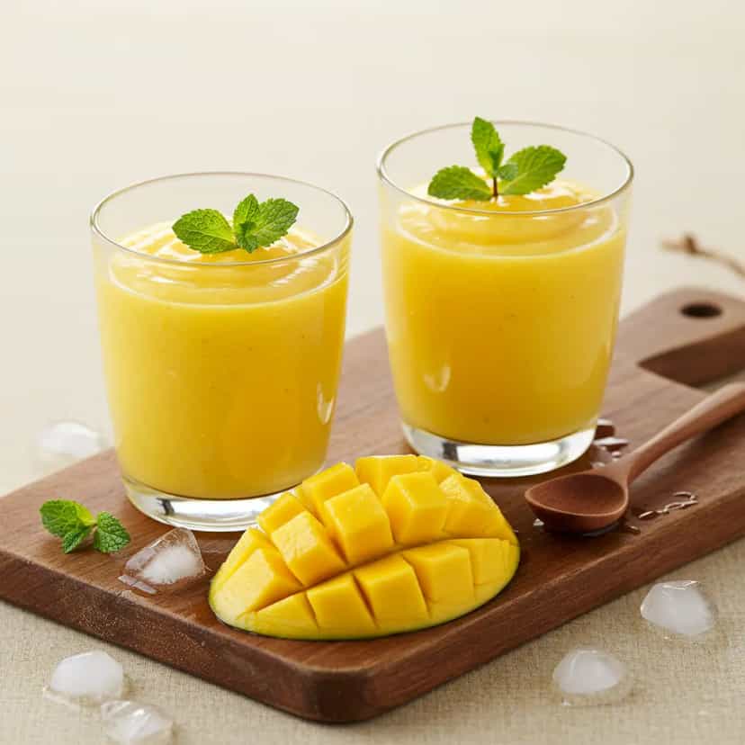 Foto deliciosa de Refrescante Drink de Manga pronta para servir - Sucos & Smoothies