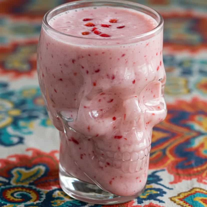 Foto deliciosa de Refrescante Drink de Morango pronta para servir - Sucos & Smoothies