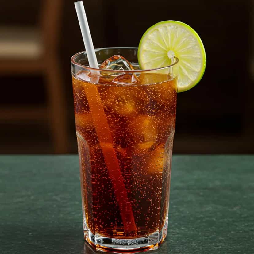 Foto deliciosa de Refrescante Guaraná com Limão pronta para servir - Bebidas Brasileiras