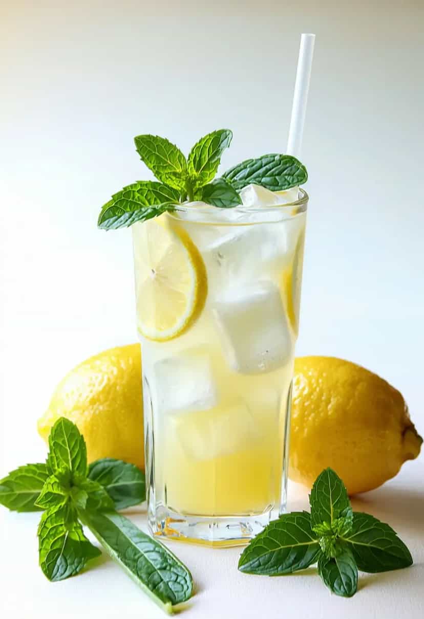 Foto deliciosa de Refresco de Limão com Menta pronta para servir - Sucos & Smoothies