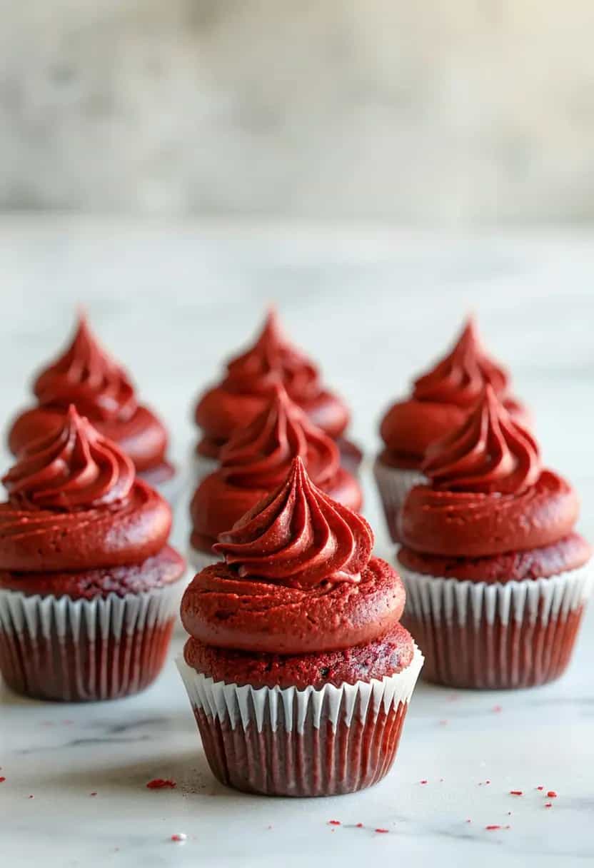 Cupcakes de Veludo Vermelho Rico
