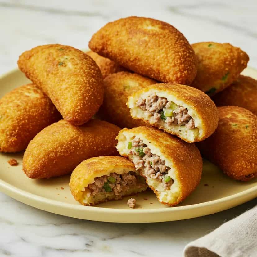 Foto deliciosa de Risoles de Frango Cremosos pronta para servir - Salgadinhos