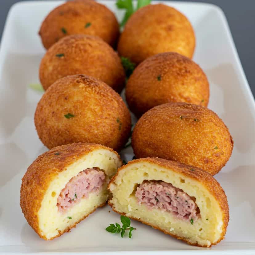 Foto deliciosa de Risoles de presunto e queijo pronta para servir - Salgadinhos