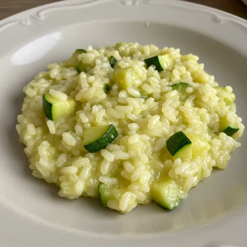 Foto deliciosa de Risoto Cremoso de Abobrinha pronta para servir - Massas & Macarrão