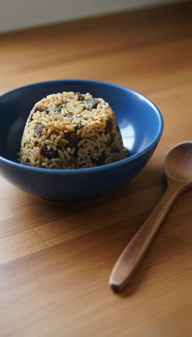 Foto deliciosa de Risoto Cremoso de Coração de Frango pronta para servir - Carnes & Frango