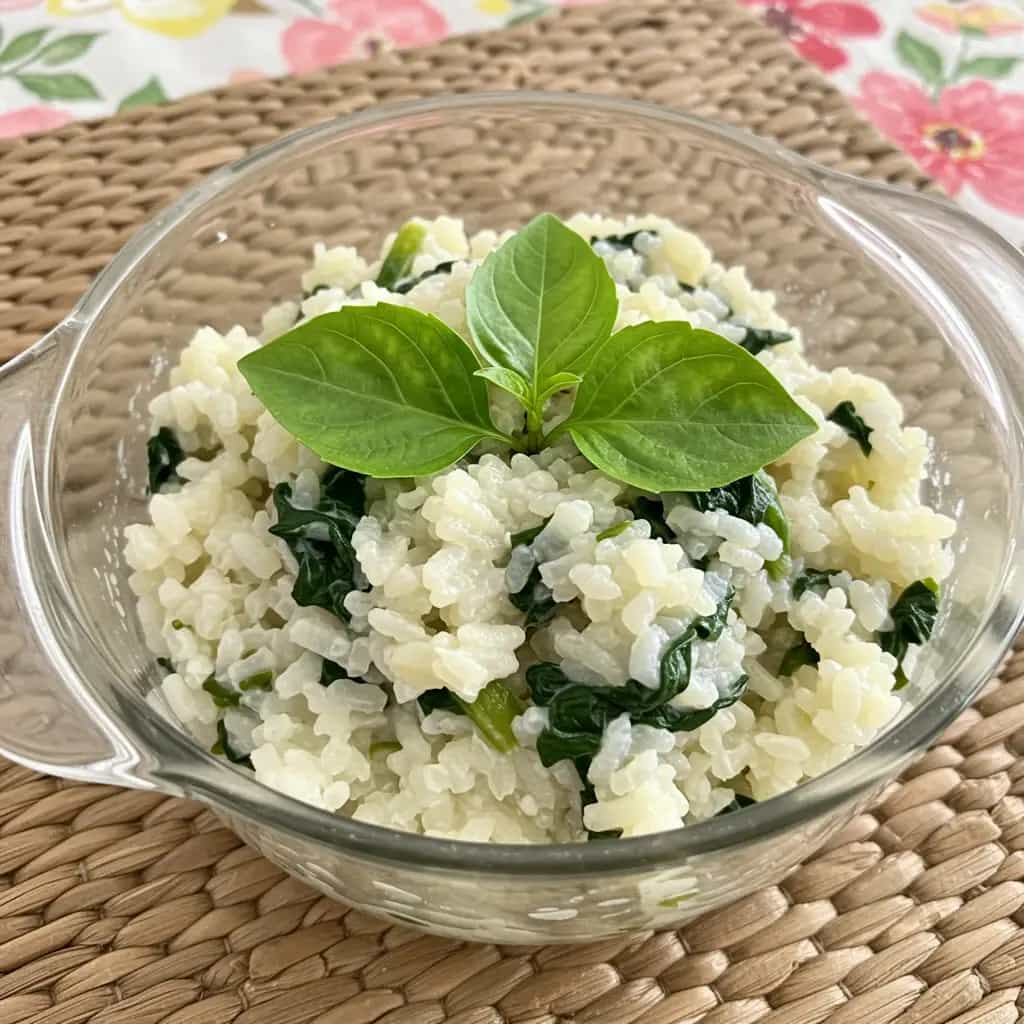 Risoto Cremoso de Espinafre