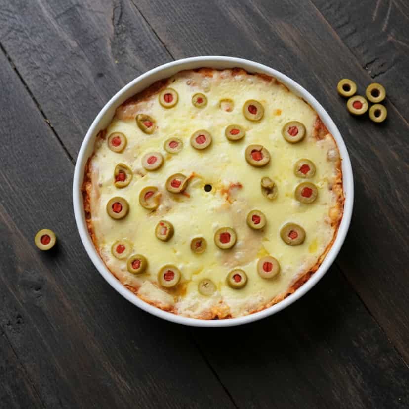 Foto deliciosa de Risoto Cremoso de Frango com Mussarela pronta para servir - Carnes & Frango