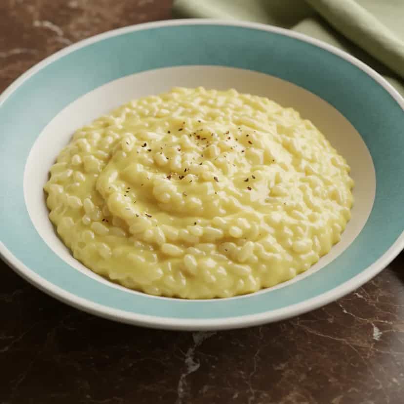 Foto deliciosa de Risoto Cremoso de Gorgonzola pronta para servir - Massas & Macarrão