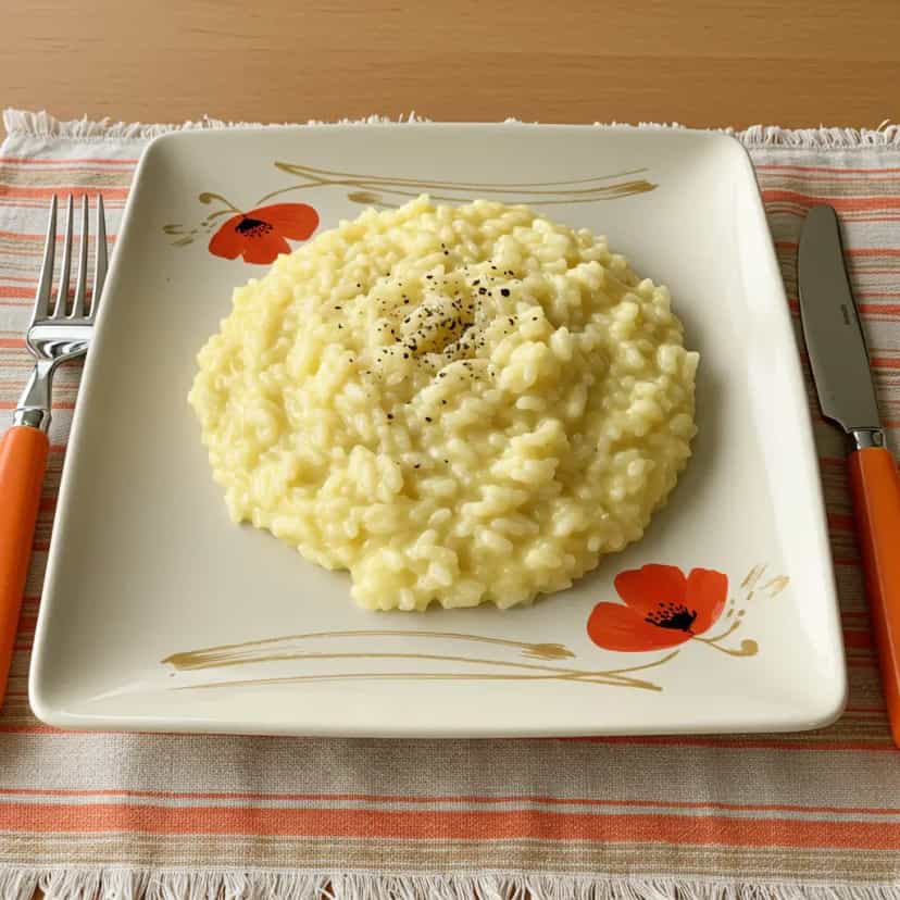 Foto deliciosa de Risoto Cremoso de Gorgonzola pronta para servir - Massas & Macarrão