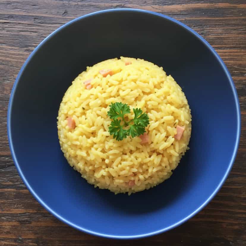 Foto deliciosa de Risoto Cremoso de Queijo e Presunto pronta para servir - Outras Receitas