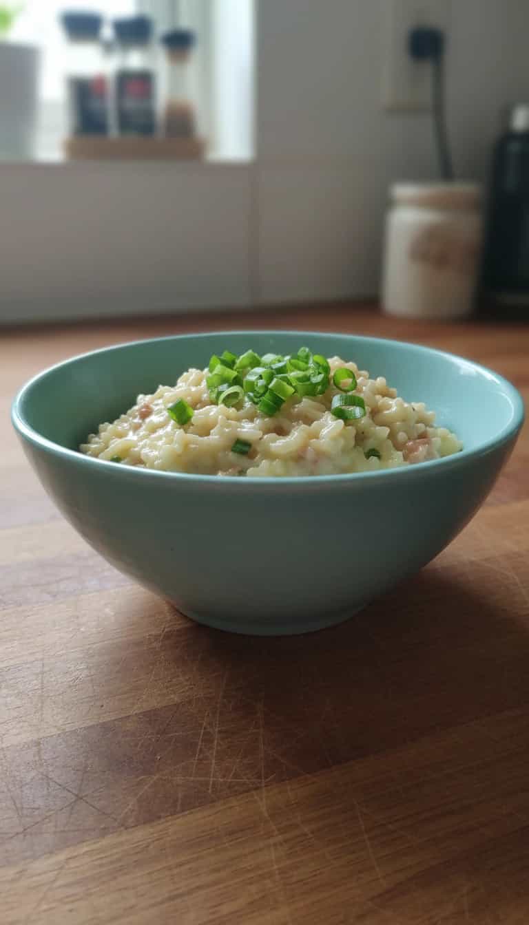 Foto deliciosa de Risoto de Calabresa com Queijo pronta para servir - Massas & Macarrão