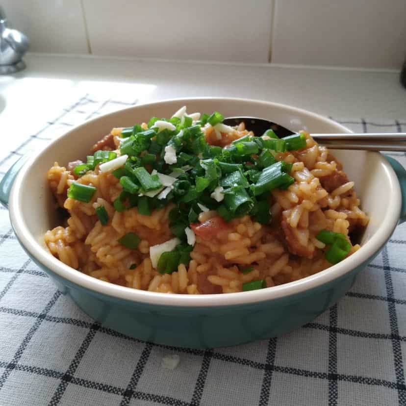 Foto deliciosa de Risoto de Calabresa e Bacon Prático pronta para servir - Outras Receitas