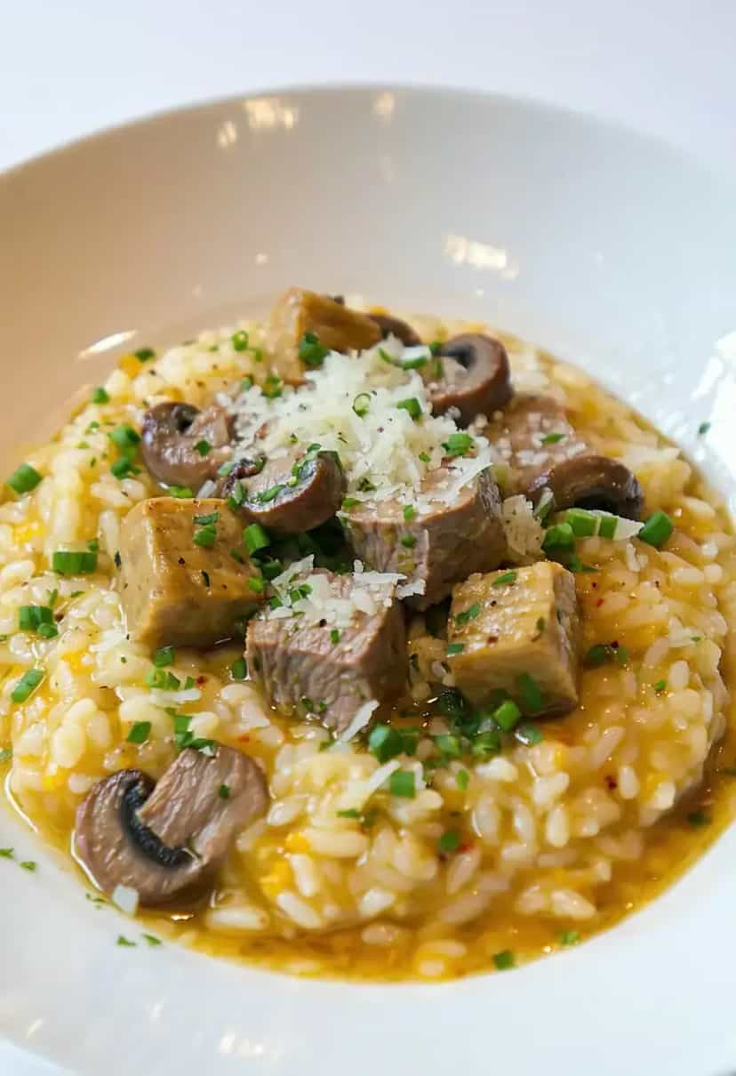 Receita de Risoto de Filé Mignon e Cogumelos - Dicas e Dicas