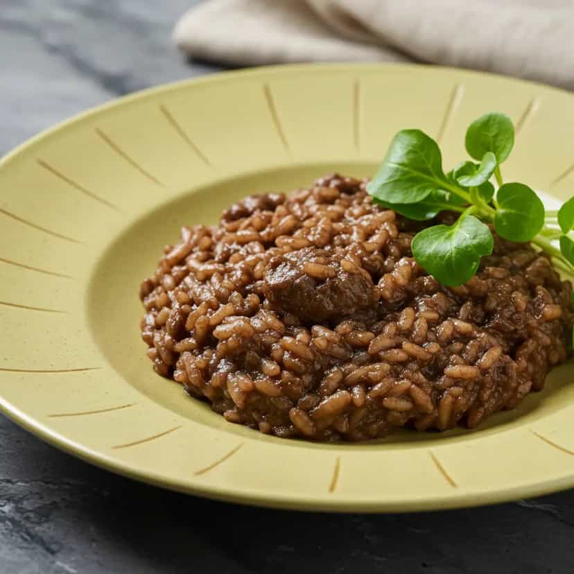 Foto deliciosa de Risoto de Rabada Cremoso pronta para servir - Carnes & Frango