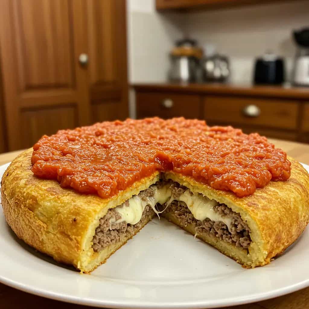 Rocambole de carne moída