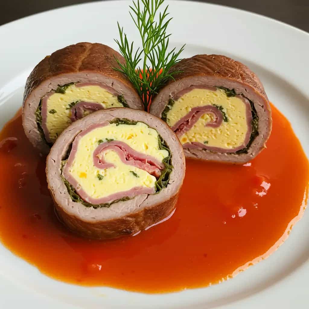 Rocambole de Carne Recheado