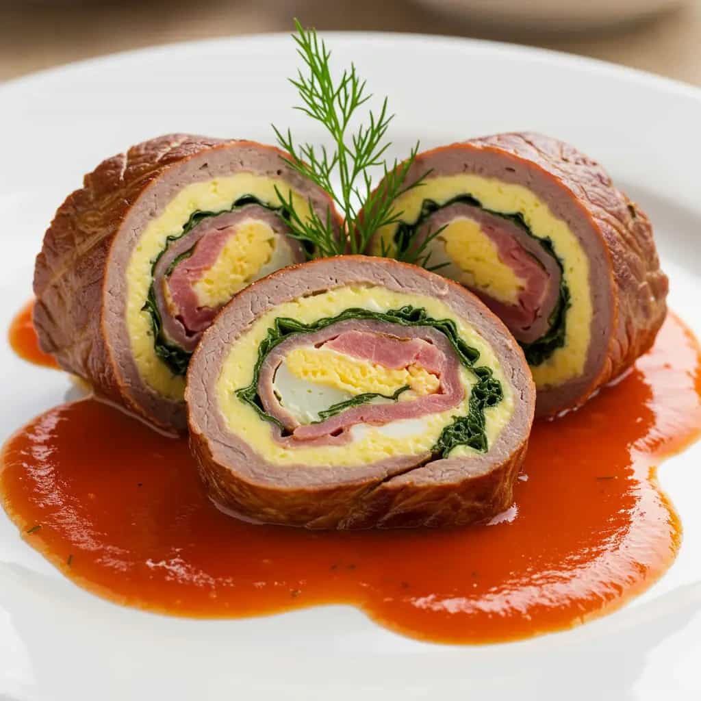 Rocambole de Carne Recheado