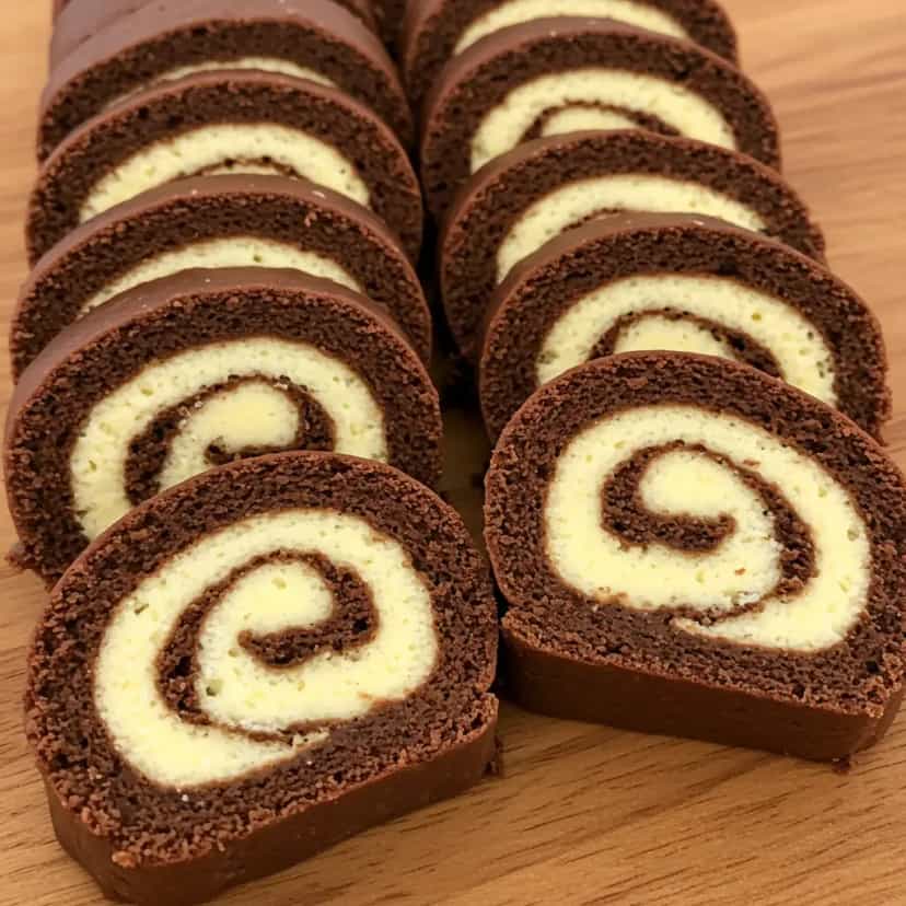 Foto deliciosa de Rocambole de chocolate e coco pronta para servir - Outras Receitas
