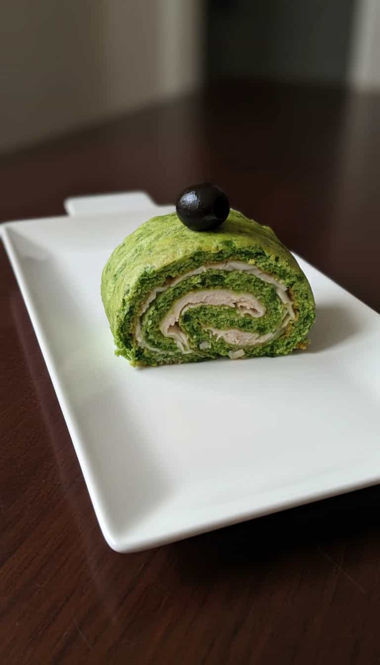 Foto deliciosa de Rocambole de Espinafre pronta para servir - Almoço & Jantar