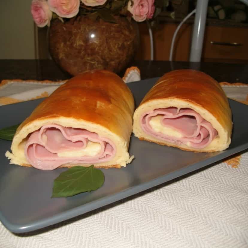 Foto deliciosa de Rocambole de Forno pronta para servir - Massas & Macarrão