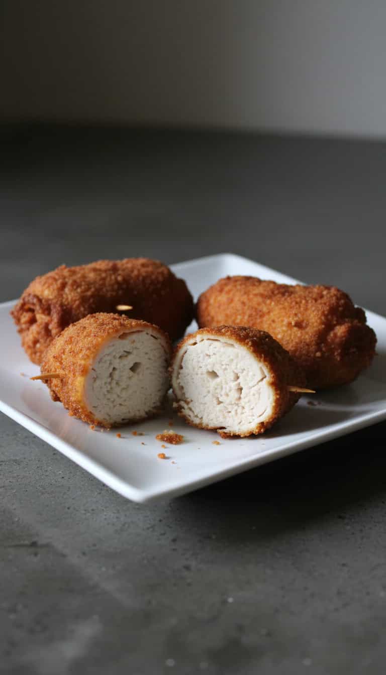 Foto deliciosa de Rocambole de Frango Empanado pronta para servir - Carnes & Frango