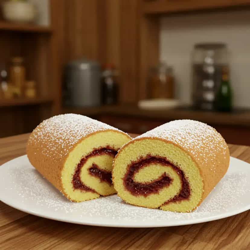 Foto deliciosa de Rocambole de goiabada pronta para servir - Bolos & Cupcakes