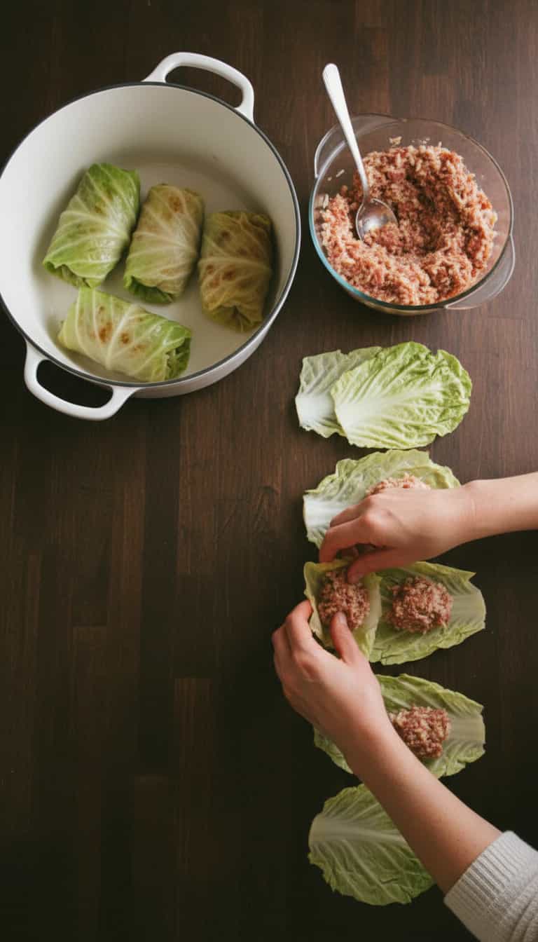 Rolinhos de Couve Recheados