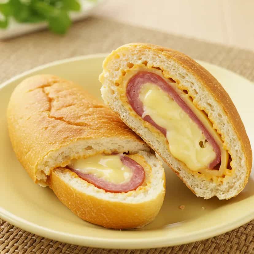 Foto deliciosa de Rolinhos de Pão de Forma com Mortadela pronta para servir - Lanches de Padaria