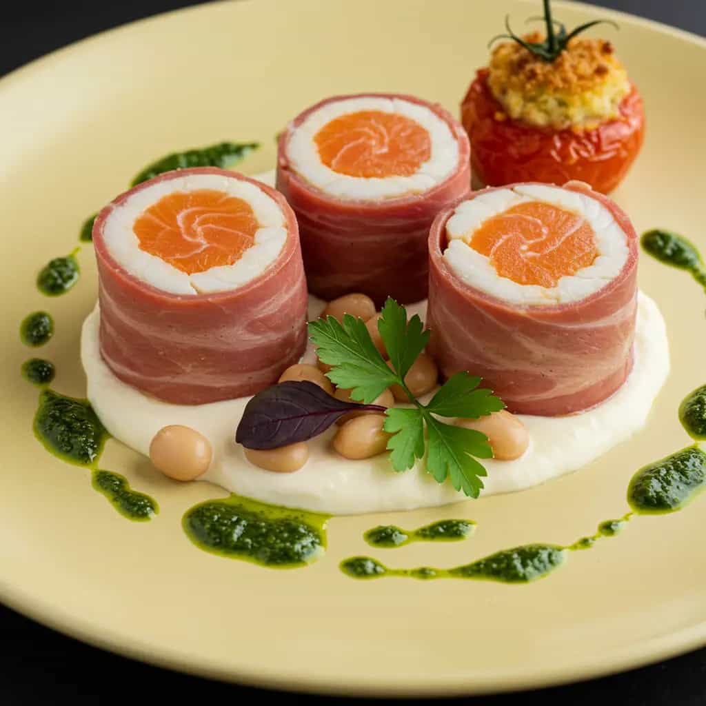 Rolinhos de Salmão com Parma