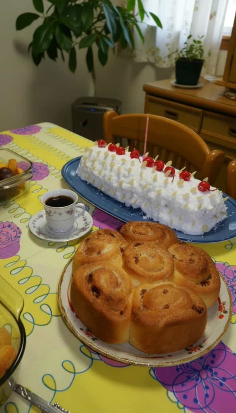 Foto deliciosa de Rosca caracol de coco pronta para servir - Lanches de Padaria