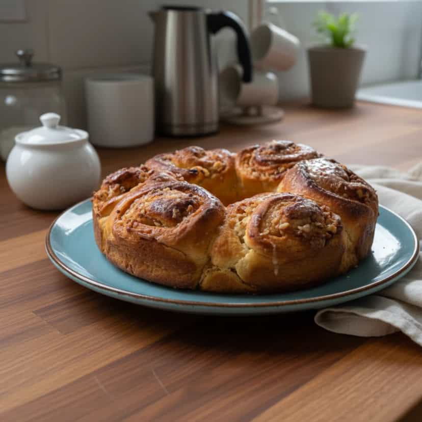 Foto deliciosa de Rosca de Coco Brasileira pronta para servir - Bolos & Cupcakes