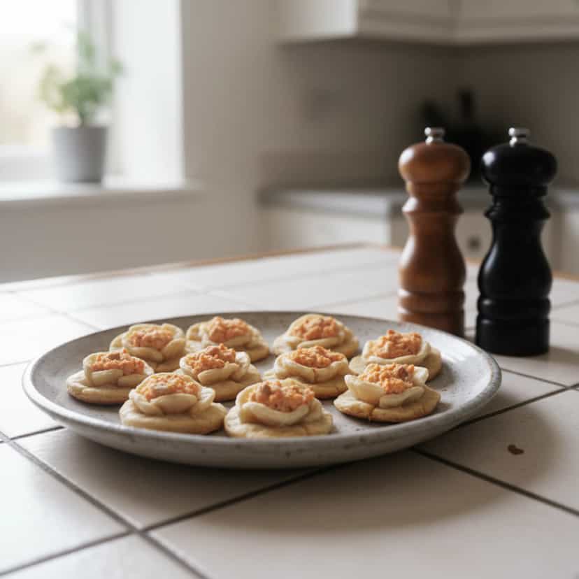 Foto deliciosa de Rosquinhas de Atum pronta para servir - Salgadinhos
