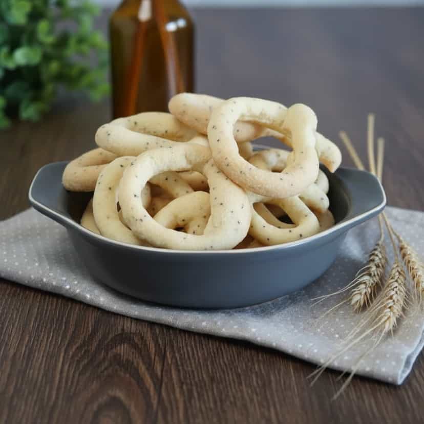 Foto deliciosa de Rosquinhas de Polvilho com Chia pronta para servir - Snacks Assados