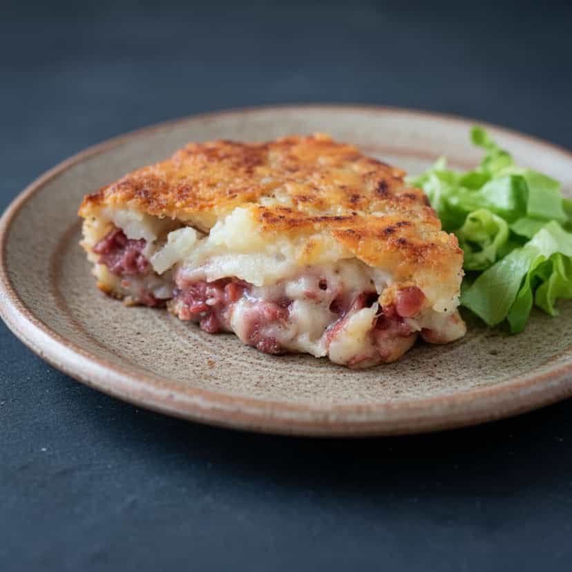 Foto deliciosa de Rosti de Batata com Calabresa pronta para servir - Outras Receitas