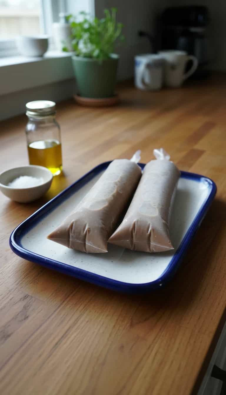 Foto deliciosa de Sacolé Cremoso de Amendoim pronta para servir - Doces Gelados & Sorvetes