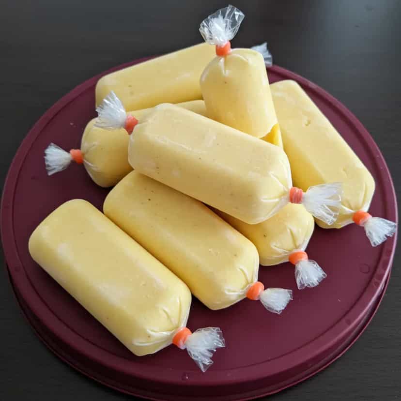 Foto deliciosa de Sacolé Cremoso de Maracujá pronta para servir - Doces Gelados & Sorvetes