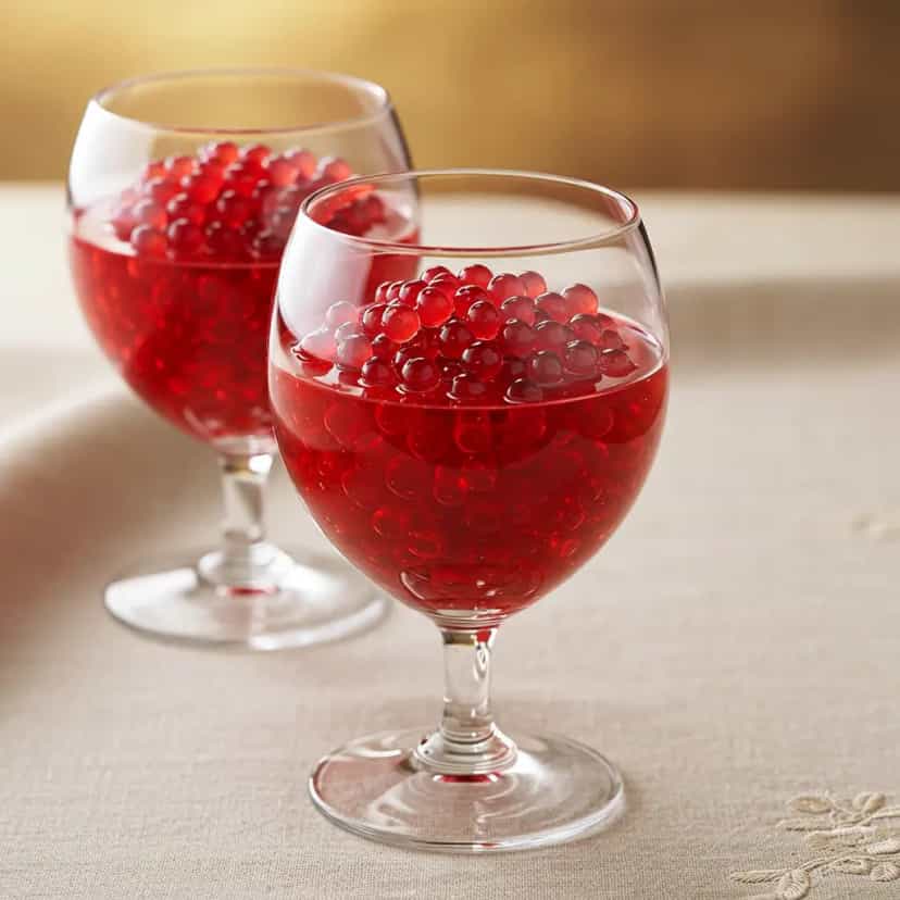 Foto deliciosa de Sagu Cremoso de Uva com Canela pronta para servir - Pudins & Cremes