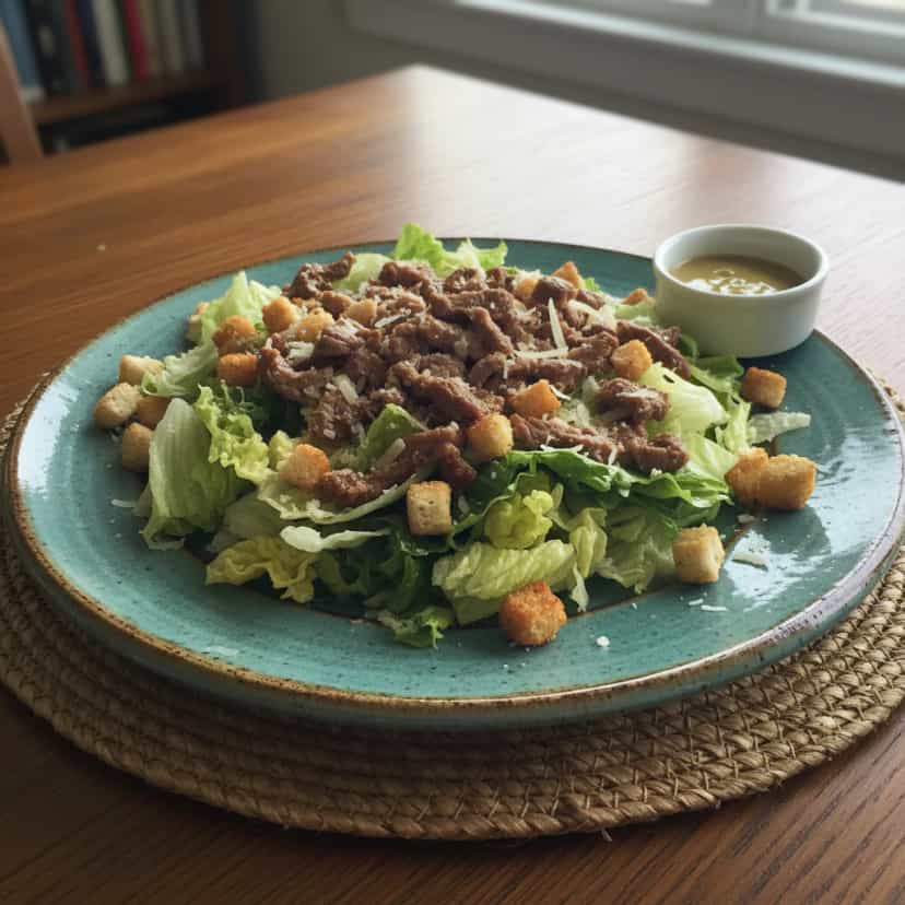 Foto deliciosa de Salada Caesar com Frango Grelhado pronta para servir - Saladas