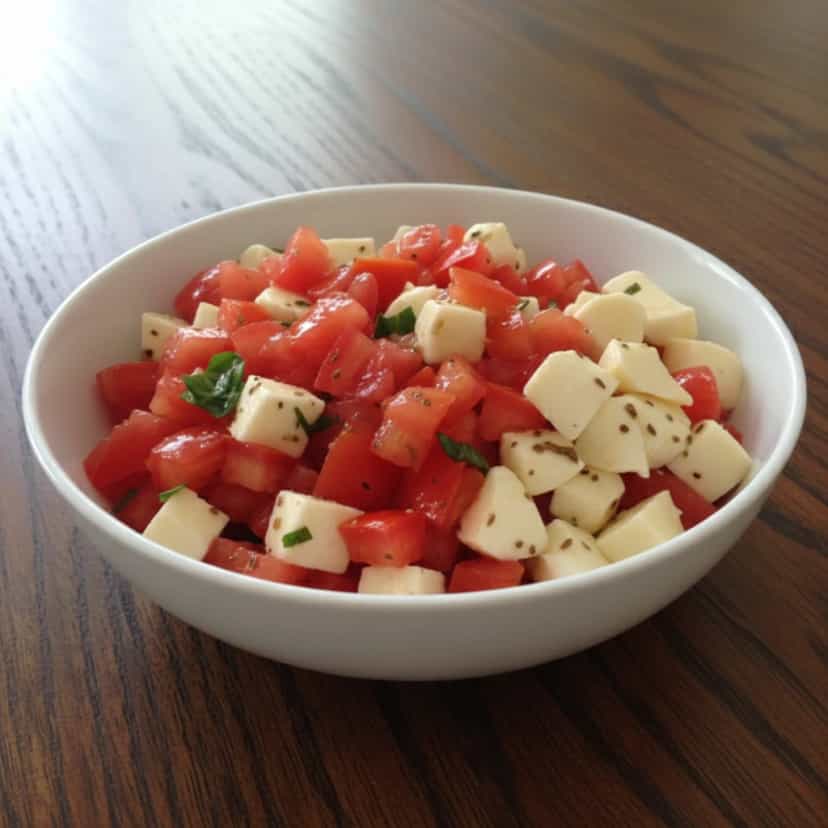 Foto deliciosa de Salada Caprese Clássica pronta para servir - Outras Receitas