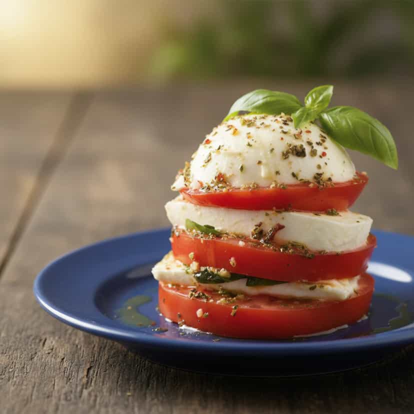Foto deliciosa de Salada Caprese pronta para servir - Outras Receitas