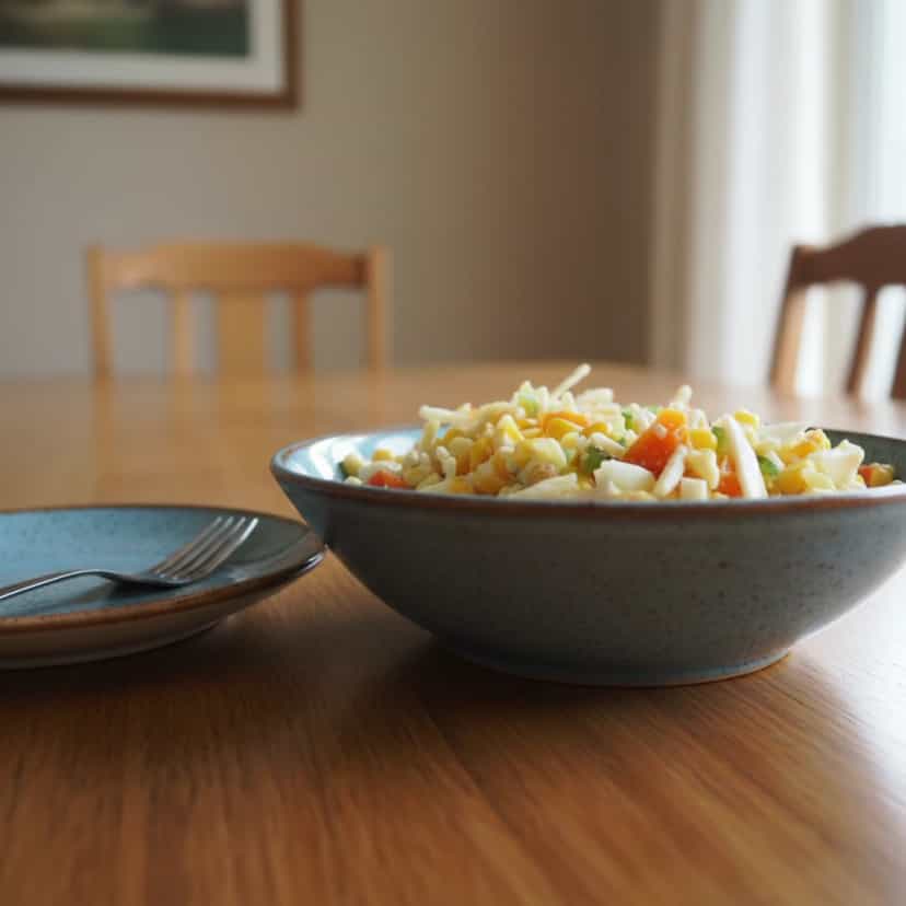 Foto deliciosa de Salada Colorida com Presunto e Queijo pronta para servir - Outras Receitas