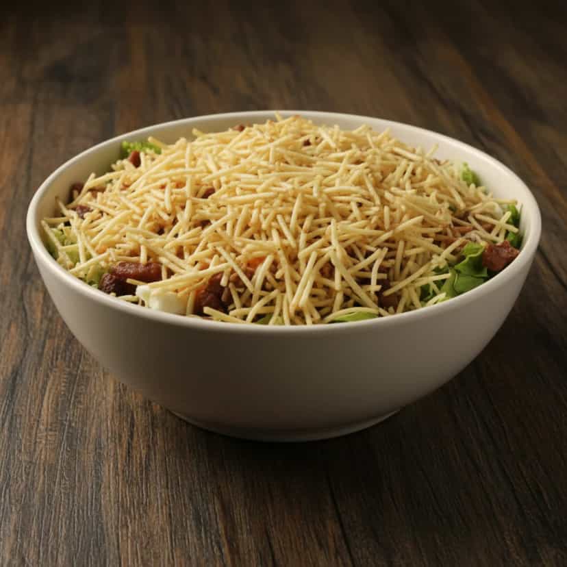 Foto deliciosa de Salada Crocante com Bacon pronta para servir - Saladas