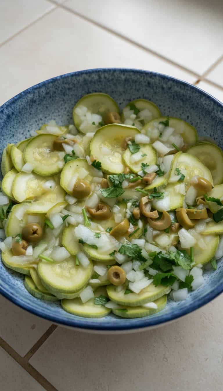 Foto deliciosa de Salada de Abobrinha Curtida pronta para servir - Outras Receitas