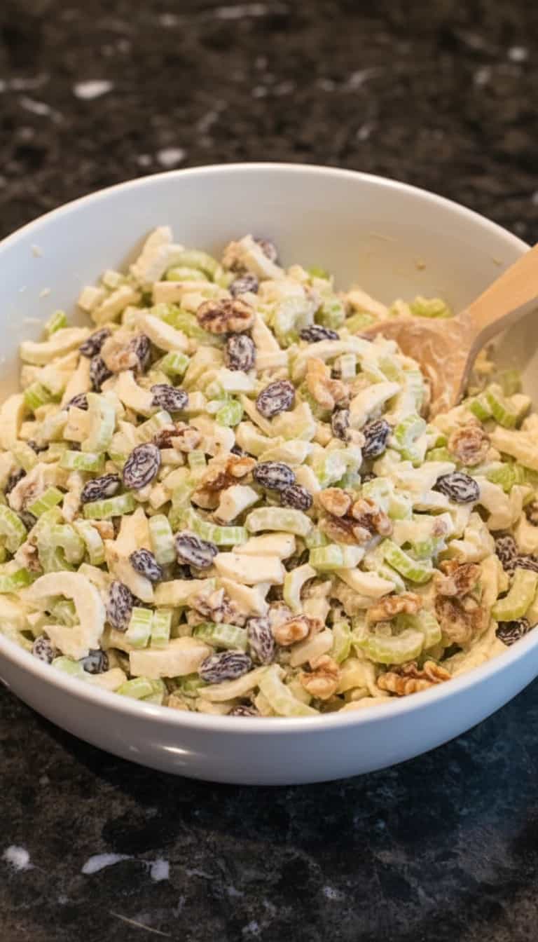 Foto deliciosa de Salada de aipo com maçã pronta para servir - Snacks Naturais