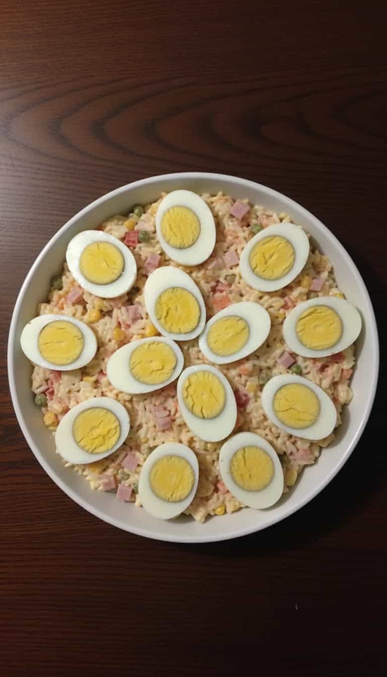 Foto deliciosa de Salada de Arroz Cremosa pronta para servir - Saladas