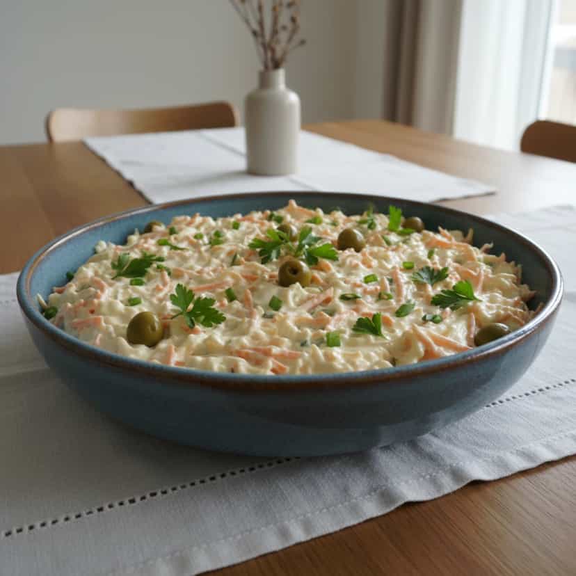 Foto deliciosa de Salada de Batata com Maionese de Alho pronta para servir - Saladas