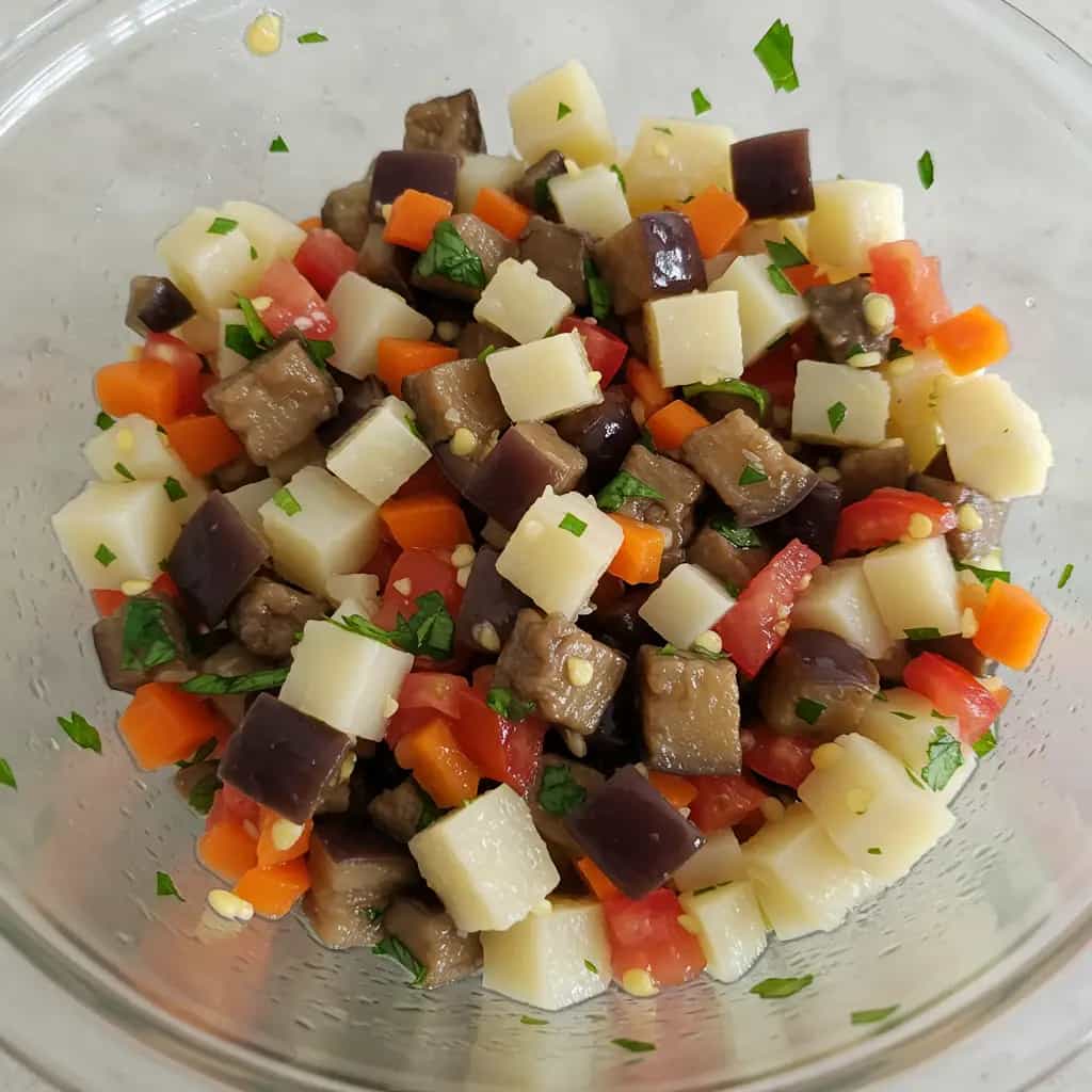 Salada de Berinjela com Palmito